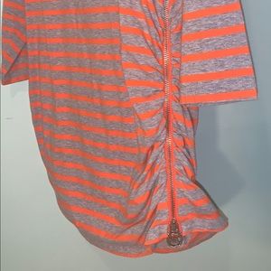 Michael by Michael Kors Grey and Orange blouse